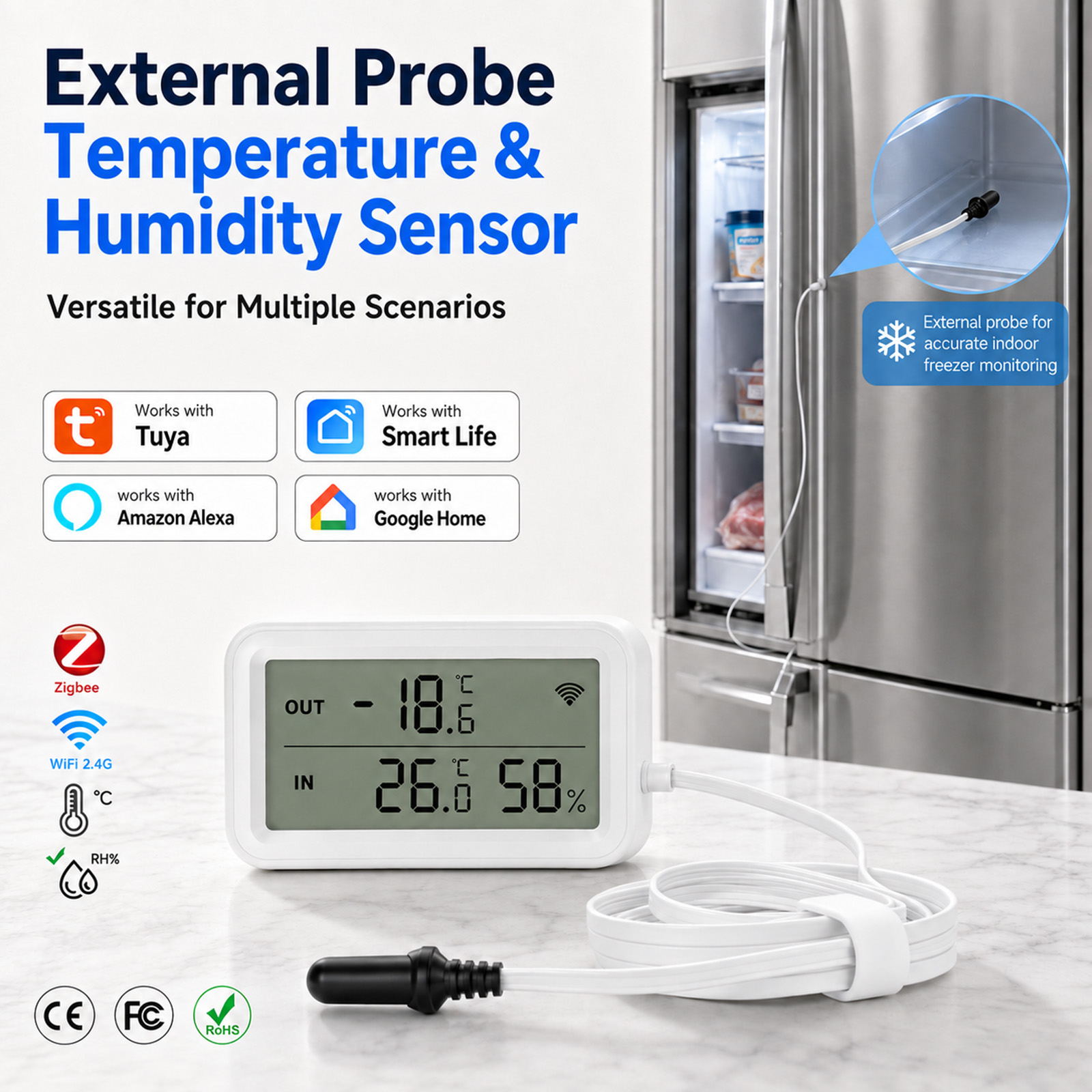 เซ็นเซอร์วัดอุณหภูมิและความชื้ - Digital Hygrometer Probe บทวิจารณ์และราคา