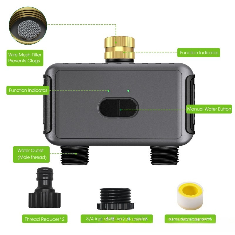 ตัวควบคุมการรดน้ำต้นไม้และสนาม - Timer Dual Outlet บทวิจารณ์และราคา